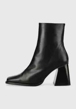 Alohas cizme de piele South femei, culoarea negru, cu toc drept, S00054.253 imagine