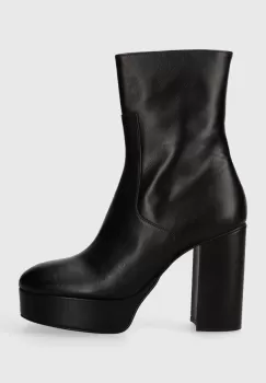 Alohas cizme de piele Thunder femei, culoarea negru, cu toc drept, S00193.25 imagine