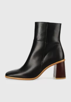 Alohas cizme de piele West femei, culoarea negru, cu toc drept, BTWCP1.143 imagine