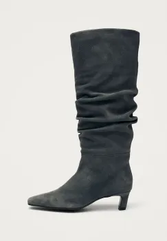 Alohas cizme din piele intoarsa Kalila culoarea gri, cu toc cui, S101173-01 imagine