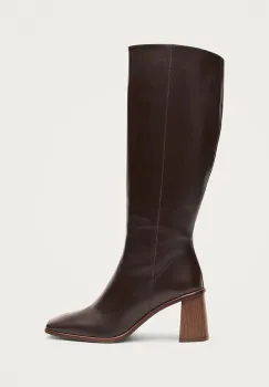Alohas ghete de piele East culoarea maro, cu toc drept, BTWEC1-30 imagine