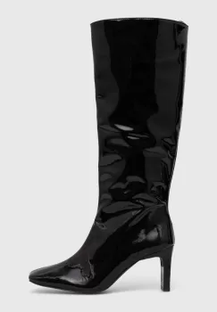 Alohas ghete de piele Isobel femei, culoarea negru, cu toc drept, S100059.01 imagine