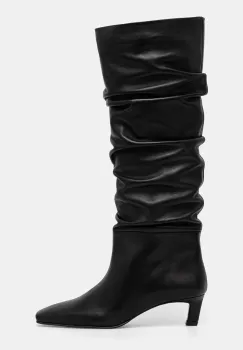 Alohas ghete de piele Kalila femei, culoarea negru, cu toc cui, S100549-01 imagine