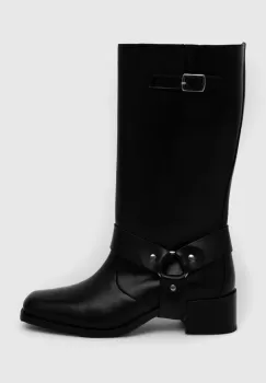 Alohas ghete de piele Rocky femei, culoarea negru, cu toc drept, S100368.01 imagine