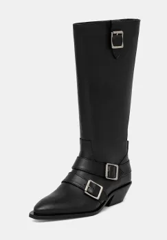 Alohas ghete de piele Ryder culoarea negru, cu toc drept, S100850.01 imagine