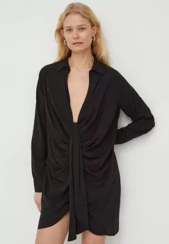 Alohas rochie culoarea negru, mini, drept imagine