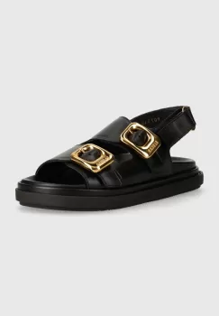 Alohas sandale de piele Daria femei, culoarea negru, S100628-01 imagine