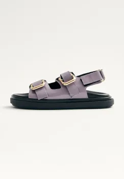 Alohas sandale de piele Harper femei, culoarea violet, cu platforma, S100731-03 imagine