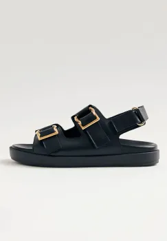Alohas sandale de piele Maui femei, culoarea negru, S100641-01 imagine
