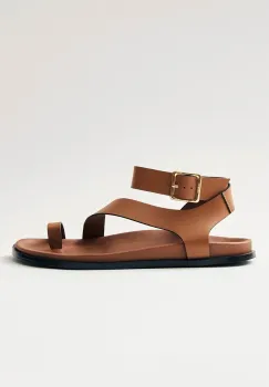 Alohas sandale de piele Myles femei, culoarea maro, S100617-04 imagine