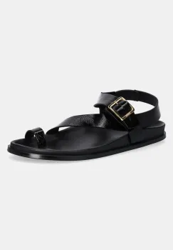 Alohas sandale de piele Siren femei, culoarea negru, S100740-01 imagine