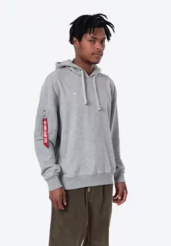 Alpha Industries bluza bluza Alpha Industries X-Fit Hoody barbati, culoarea gri, cu gluga, uni 158321.17-grey imagine