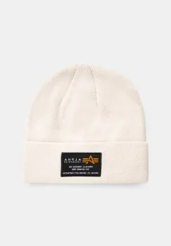 Alpha Industries caciula Crew Beanie culoarea bej, 128924 imagine