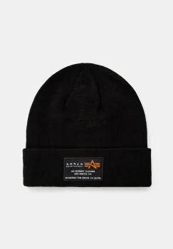 Alpha Industries caciula Crew Beanie culoarea negru, 128924 imagine