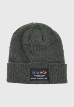 Alpha Industries caciula Crew Beanie culoarea verde, din tesatura neteda 128924.257-green imagine