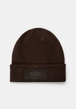 Alpha Industries caciula culoarea maro, din tricot gros imagine