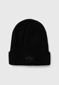 Alpha Industries caciula culoarea negru, din tricot gros imagine