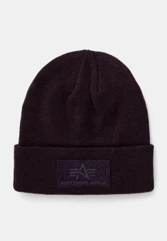 Alpha Industries caciula culoarea violet, din tricot gros imagine