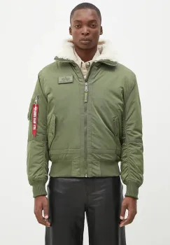 Alpha Industries geaca B15-3 barbati, culoarea verde, de tranzitie, 198122 imagine