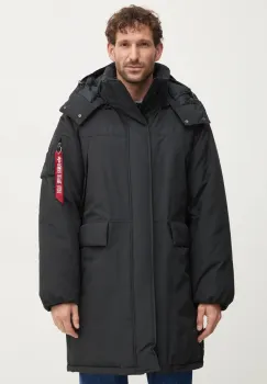 Alpha Industries geaca barbati, culoarea negru, de iarna, 148124 imagine
