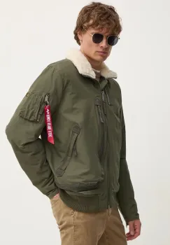 Alpha Industries geaca bomber barbati, culoarea verde, de iarna, 148128 imagine
