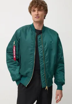 Alpha Industries geaca bomber barbati, culoarea verde, de iarna imagine