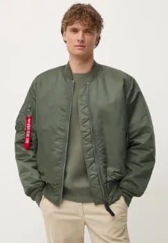 Alpha Industries geaca bomber barbati, culoarea verde, de iarna imagine