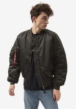 Alpha Industries geaca bomber cu doua fete Ma-1 Reversible barbati, culoarea verde, de tranzitie 100101.04-green imagine