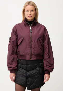 Alpha Industries geaca bomber culoarea bordo, de iarna, 258010.608 imagine
