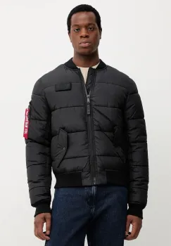 Alpha Industries geaca bomber culoarea negru, de iarna, 138116.03 imagine