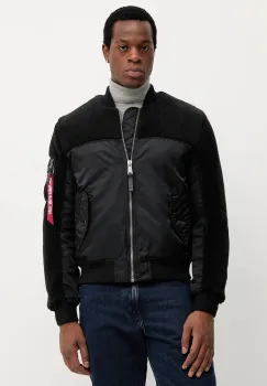 Alpha Industries geaca bomber culoarea negru, de tranzitie, 258118.03 imagine