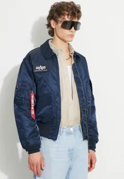 Alpha Industries geaca bomber CWU 45 100102 07 barbati, de tranzitie 100102.07-black imagine