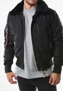 Alpha Industries geaca bomber Injector III barbati, culoarea negru, de tranzitie 143104.03-black imagine