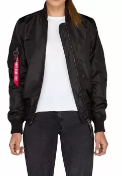 Alpha Industries geaca bomber Kurtka Alpha Industries MA-1 TT 141041 03 femei, culoarea negru, de tranzitie 141041.03-black imagine