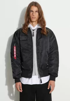 Alpha Industries geaca bomber MA-1 D-Tec barbati, culoarea negru, de tranzitie 183110.03 imagine