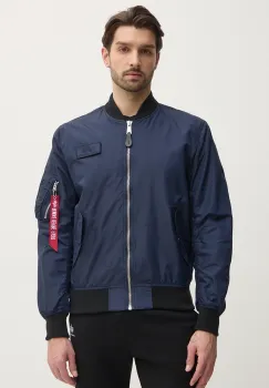 Alpha Industries geaca bomber MA-1 TTC culoarea albastru marin, de tranzitie, 126101 imagine