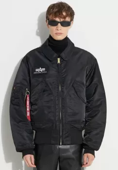 Alpha Industries geaca CWU 45 barbati, culoarea negru, de iarna 100102.03 imagine