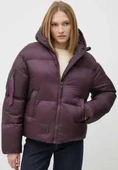 Alpha Industries geaca femei, culoarea violet, de iarna, 148006 imagine