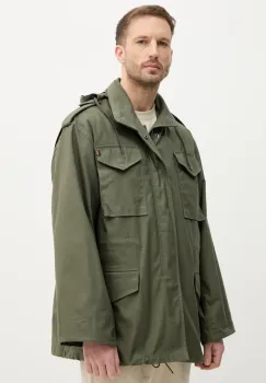 Alpha Industries geaca M-65 barbati, culoarea verde, de tranzitie, oversize, 100103 imagine