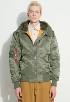 Alpha Industries geaca MA-1 Hooded barbati, culoarea verde, de iarna 158104.01 imagine