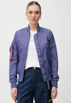 Alpha Industries geaca MA-1 TT Wmn culoarea violet, de tranzitie, 141041 imagine