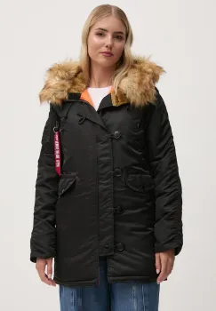 Alpha Industries geaca N-3B VF 59 Wmn femei, culoarea negru, de iarna, 113007 imagine