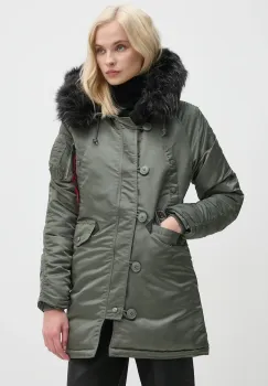 Alpha Industries geaca N-3B VF 59 Wmn femei, culoarea verde, de iarna, 113007 imagine