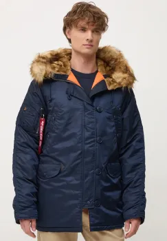 Alpha Industries geaca N3B 103141 07 barbati, culoarea bordo, de iarna 103141.07-maroon imagine