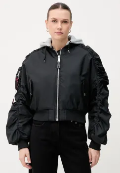 Alpha Industries geaca Short Hooded Bomber Light W imagine