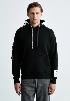 Alpha Industries hanorac cu gluga pentru barbati cu bumbac imagine