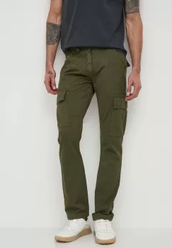 Alpha Industries pantaloni de bumbac Agent Pant culoarea verde, drept 158205.142-green imagine
