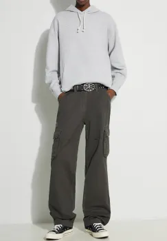 Alpha Industries pantaloni de bumbac Jet Pant culoarea gri, drept, 101212 imagine