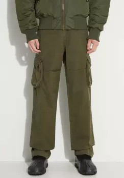 Alpha Industries pantaloni de bumbac Jet Pant culoarea verde, drept 101212.142 imagine