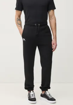 Alpha Industries pantaloni de trening barbati, culoarea negru, cu imprimeu, 156370 imagine